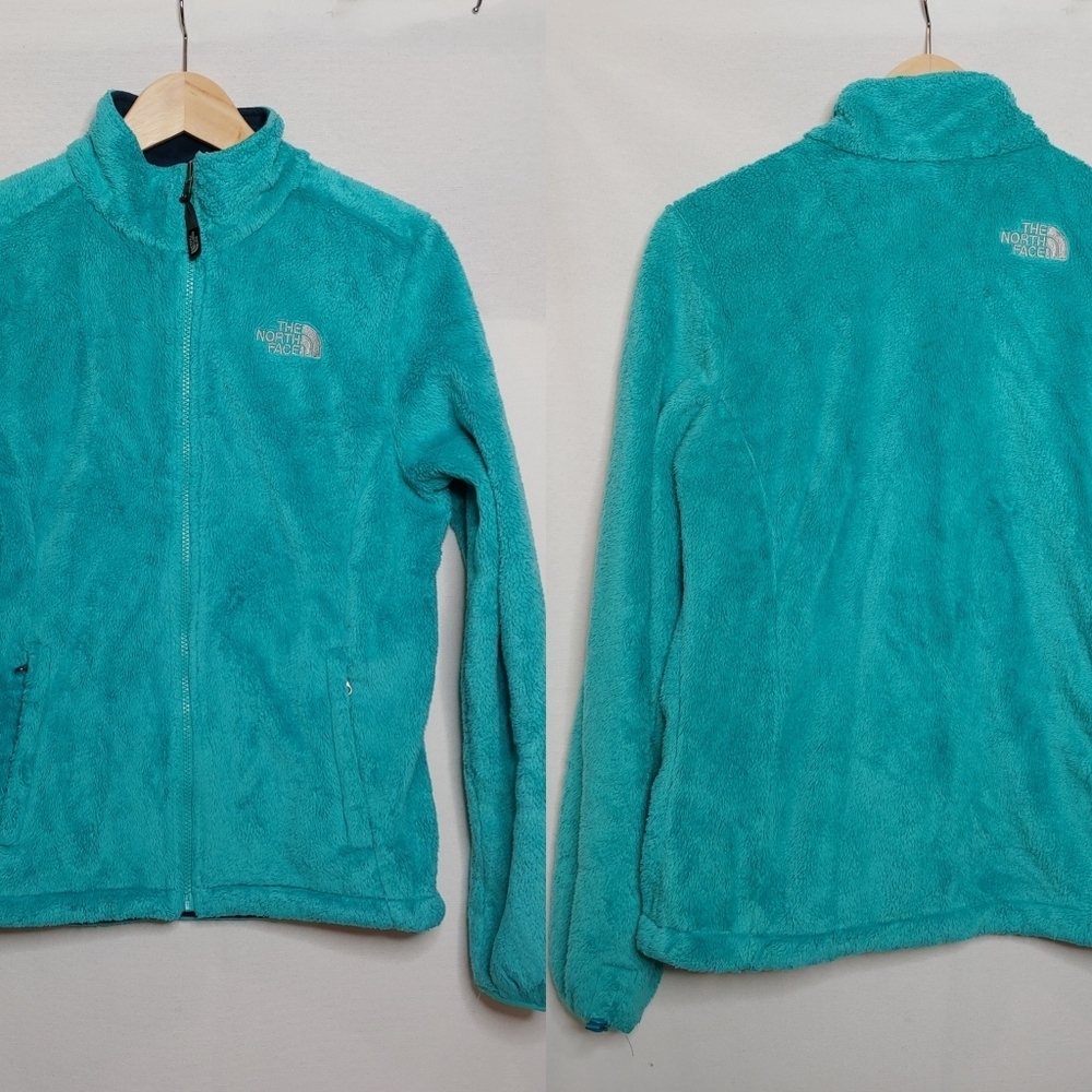 The North Face Osito‎ Full Zip High Pile Fleece Jacket Green Aqua Teal Small S